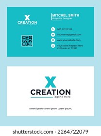  Vector moderno tarjeta de visita creativa y tarjeta de nombre, diseño horizontal simple y limpio de la plantilla vectorial, diseño en rectángulo.Plantilla de tarjeta de visita creativa y limpia