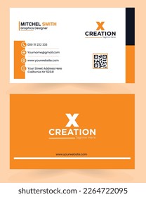  Vector modern creative business card and name card, horizontal simple clean template vector design, layout in rectangle size.Creative and Clean Business Card Template