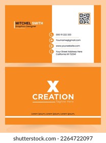  Vector modern creative business card and name card, horizontal simple clean template vector design, layout in rectangle size.Creative and Clean Business Card Template