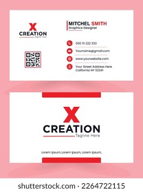  Vector modern creative business card and name card, horizontal simple clean template vector design, layout in rectangle size.Creative and Clean Business Card Template