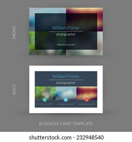 Vector modern creative business card template. Flat design. EPS 10