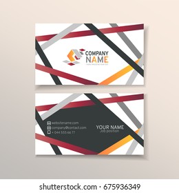 Vector Modern Creative Business Card Template. For art template design, list, front page, mockup brochure theme style, print, flyer, blank, card.