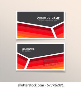 Vector Modern Creative Business Card Template. For art template design, list, front page, mockup brochure theme style, print, flyer, blank, card.
