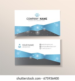 Vector Modern Creative Business Card Template. For art template design, list, front page, mockup brochure theme style, print, flyer, blank, card.