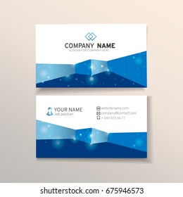 Vector Modern Creative Business Card Template. For art template design, list, front page, mockup brochure theme style, print, flyer, blank, card.