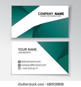 Vector Modern Creative Business Card Template. For art template design, list, front page, mock-up brochure theme style, print, blank, card.