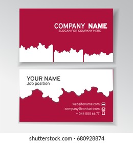 Vector Modern Creative Business Card Template. For art template design, list, front page, mock-up brochure theme style, print, blank, card.
