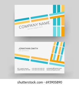 Vector Modern Creative Business Card Template. For art template design, list, front page, mockup brochure theme style, print, flyer, blank, card.