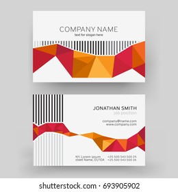 Vector Modern Creative Business Card Template. For art template design, list, front page, mockup brochure theme style, print, flyer, blank, card.