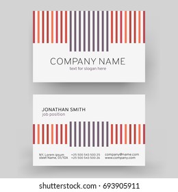 Vector Modern Creative Business Card Template. For art template design, list, front page, mockup brochure theme style, print, flyer, blank, card.
