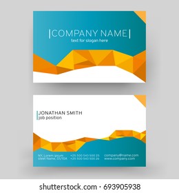 Vector Modern Creative Business Card Template. For art template design, list, front page, mockup brochure theme style, print, flyer, blank, card.