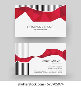 Vector Modern Creative Business Card Template. For art template design, list, front page, mockup brochure theme style, print, flyer, blank, card.