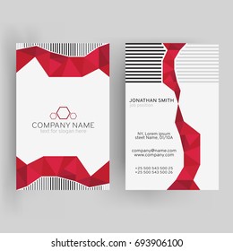 Vector Modern Creative Business Card Template. For art template design, list, front page, mockup brochure theme style, print, flyer, blank, card.