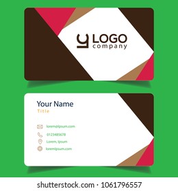 Vector Modern Creative and Clean Business Card Template in brown and red colors