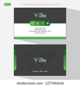 Vector Modern Creative and Clean Business Card Template
 - modern creative business card and name card,horizontal simple clean template vector design, layout in rectangle size. - Vector
