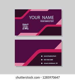 vector modern creative and clean business card template. Flat design