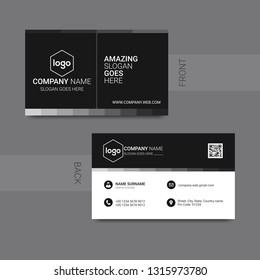 Vector modern creative and clean business card template. Flat design - Vector
