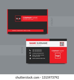 Vector modern creative and clean business card template. Flat design - Vector