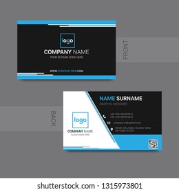 Vector modern creative and clean business card template. Flat design - Vector