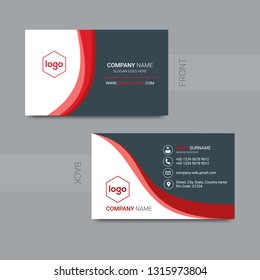 Vector modern creative and clean business card template. Flat design - Vector