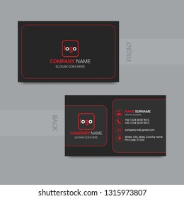 Vector modern creative and clean business card template. Flat design - Vector