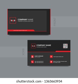 Vector modern creative and clean business card template. Flat design - Vector