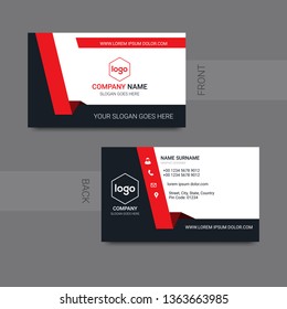 Vector modern creative and clean business card template. Flat design - Vector