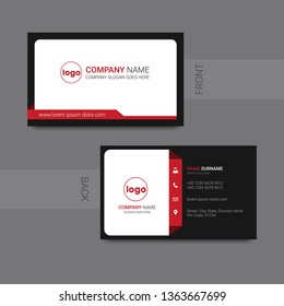 Vector modern creative and clean business card template. Flat design - Vector