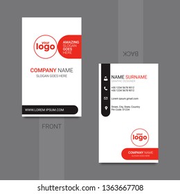 Vector modern creative and clean business card template. Flat design - Vector