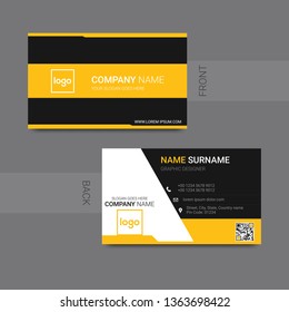 Vector modern creative and clean business card template. Flat design - Vector