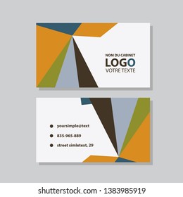 vector modern creative and clean business card template. Flat design