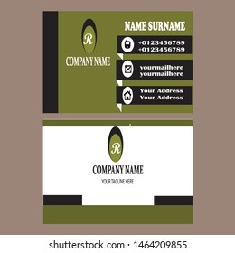 Vector modern creative and clean business card template. Flat design