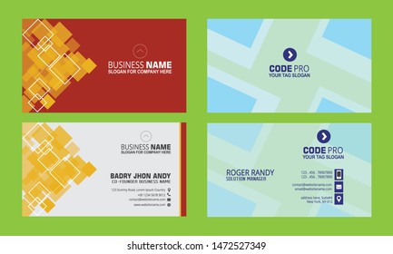 Vector Modern Creative and Clean Business Card Template, with abstract background.
