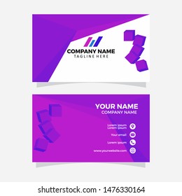 Vector modern creative and clean business card template. Trendy gradient shapes