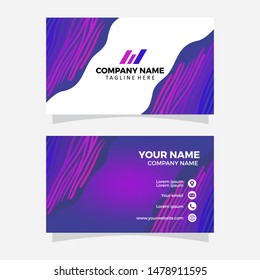 Vector modern creative and clean business card template. Trendy gradient shapes