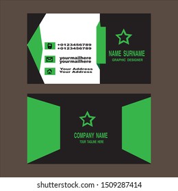 Vector modern creative and clean business card template. Flat design