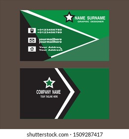 Vector modern creative and clean business card template. Flat design