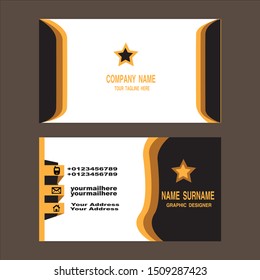 Vector modern creative and clean business card template. Flat design