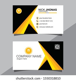 Vector modern creative and clean business card template. Flat design - Vector