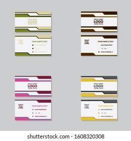 Vector modern creative and clean business card template. Flat design