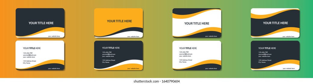 Vector Modern Creative and Clean Business Card Template. bundle pack