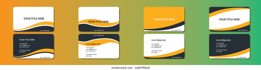 Vector Modern Creative and Clean Business Card Template. bundle pack
