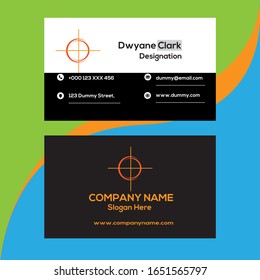 Plantilla de tarjeta profesional moderna, creativa y limpia
