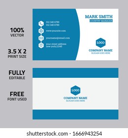 Vector modern creative and clean business card template. Personal business card template. Perfect to use for company,real estate.