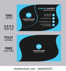 Vector modern creative and clean business card template. Personal business card template. Perfect to use for company,real estate.