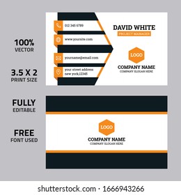 Vector modern creative and clean business card template. Personal business card template. Perfect to use for company,real estate.