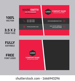 Vector modern creative and clean business card template. Personal business card template. Perfect to use for company,real estate.