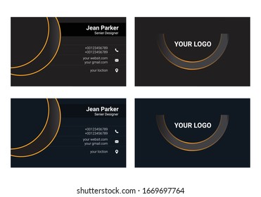 Plantilla de tarjeta profesional moderna, creativa y limpia. Diseño plano