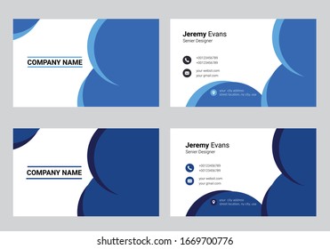 Vector modern creative and clean business card template. Flat design