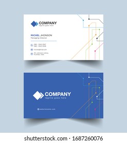 Vector Modern Creative And Clean Business Card Template, Name Card For All Business, Minimal Design, Technology Background.